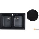 Кухонные мойки Marblan Duas (черный,с сифоном)