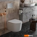 Унитазы Roxen Simple Compact в комплекте с инсталляцией StounFix Dual Fresh 6 в 1 915792 (кнопка: хром матовый)