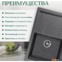 Кухонные мойки Saniteco Fama (графит)