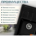 Кухонные мойки Saniteco Rosa (черный)