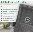 Кухонные мойки Saniteco Rosa (графит)