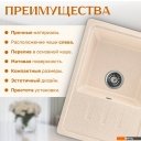 Кухонные мойки Saniteco Rosa (бежевый)