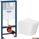 Унитазы Lauter Square 214903 + GROHE Rapid SL 38721001 (овальная, хром)