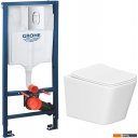 Унитазы Lauter Square 214903 + GROHE Rapid SL 39504000 (округлая, хром)