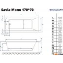 Ванны Excellent Savia Mono 150x70 (с ножками)