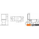 Унитазы Керамин Бергамо Нова Slim МЛ 2-режим (белый)