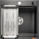 Кухонные мойки Saniteco 5050 PVD (с сифоном, дозатором и коландером)