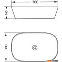 Умывальники Lauter 21393-70 + Moon 21СK81691C с сифоном 21635CH (хром)