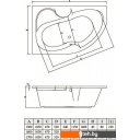 Ванны Bonito Home Arizona 150x105 L BH-AR-102-150L/Su+BH-AR-150L (с ножками и экраном)
