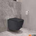 Унитазы Lauter Augsburg с жестким сиденьем Soft Close 21109EC (черный матовый, скрытое крепление)