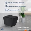 Унитазы Lauter Magdeburg с жестким сиденьем Soft Close 21103EC (черный матовый, скрытое крепление)