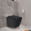Унитазы Lauter Magdeburg с жестким сиденьем Soft Close 21103EC (черный матовый, скрытое крепление)