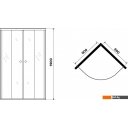 Душевые кабины Niagara Eco NG-1007-14T 90x90x190 (черный/стекло тонированное)