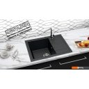 Кухонные мойки Berge BR-5850 + смеситель AM.PM Like F8007122 (черный)