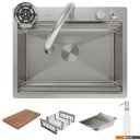 Кухонные мойки Roxen Stage Plus 560250-60 многофункциональная 8 в 1 (60*48/сатин)