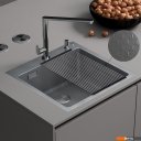 Кухонные мойки Roxen Snake 560220-45-S сатин/текстурная поверхность (с ролл-матом и дозатором)