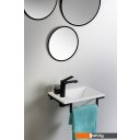 Умывальники Belux Мини-1 HR1240 (черный, с каркасом, сифоном, донным клапаном)