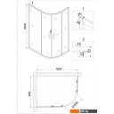 Душевые кабины Niagara NG-6821-08 120x80x195 (черныйпрозрачное стекло)