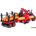 Игрушечный транспорт Полесье Belarus с лесовозом и манипулятором 96494