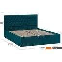 Кровати Трия Порто универсальная 1600 (велюр Confetti Izumrud)