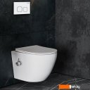 Унитазы Roxen Antares Bidet в комплекте с инсталляцией StounFix Dual Fresh 6 в 1 934445 (кнопка: белый глянец)