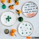 Тарелки, салатники, блюда и наборы Bitossi La Tavola Scomposta FTB00263 (большой клевер/божья коровка)
