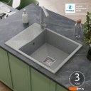 Кухонные мойки Polygran Blade 660 (светло-серый)