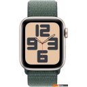 Умные часы и браслеты Apple Watch SE 2 40 мм (алюминиевый корпус, звездный свет/зеленый, нейлоновый ремешок)