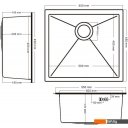 Кухонные мойки Schtoff Undermount Best Decor Silver 5545 + коландер KR-1 GREY + дозатор SD-1 GREY