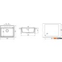 Кухонные мойки Zorg Rock 60 Premium black metallic