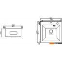 Кухонные мойки ARFEKA ECO AR 500*500 GS BLACK GLASS + SATIN