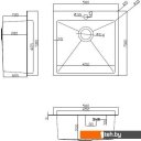 Кухонные мойки ARFEKA ECO AR мойка 500*500, роллер-мат, дозатор Gold