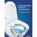 Унитазы Cersanit Carina New Clean On с инстал. Link Pro (с кнопкой Estetica 64111 белый/хром)