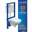 Унитазы Cersanit Carina New Clean On с инстал.Link Pro (с кнопкой Estetica 64109 белый)
