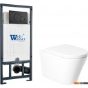 Унитазы Saniteco KW-9005W в комплекте с инсталляцией + Marberg 507 RD MT-BL + Marberg 507