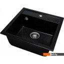 Кухонные мойки Saniteco Terra (черный с сифоном)