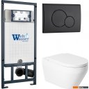 Унитазы Saniteco KW-9009W + Marberg 507 RD MT-BL + Marberg 507