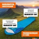 Спальные мешки Coyote Baring ZC-SB022 (синий c туристическим ковриком ZC-SIM001-1 5см)