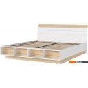 Кровати Стендмебель Санса КР-03 180x200 (дуб сонома/белый)