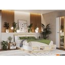 Кровати Стендмебель Санса КР-03 180x200 (дуб сонома/белый)