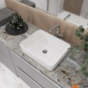 Умывальники Lauter 21674 + клапан 21190W + сифон 21635W (белый матовый)