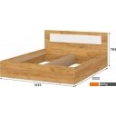 Кровати Mio Tesoro Дольче 160x200 (дуб золотистый/белый)