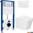 Унитазы Lauter Square 214903 с кнопкой 219702F (квадратная, белый)