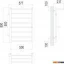 Полотенцесушители TERMINUS Аврора П8 500х800 (с 2 полками и боковым подключением 500 слева)