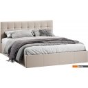 Кровати Трия Эмма с ПМ 160x200 (велюр Confetti Cream)