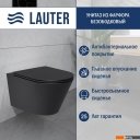 Унитазы Lauter Longer 2110822 + 21901002 (кнопка квадратная, черный/черный)
