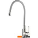 Кухонные мойки БелЭворс Со смесителем и дозатором Styl L + L74004-9 + L405-1 (серый/сатин)