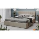 Кровати Трия Эмма с ПМ 160x200 (велюр Confetti Smoke)