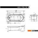 Ванны Ventospa Aqua 170x75 (с ножками и экраном)