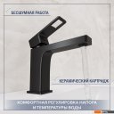 Умывальники Lauter 21441A + Cascade 21СК655BS с сифоном 21635B (черный матовый)
